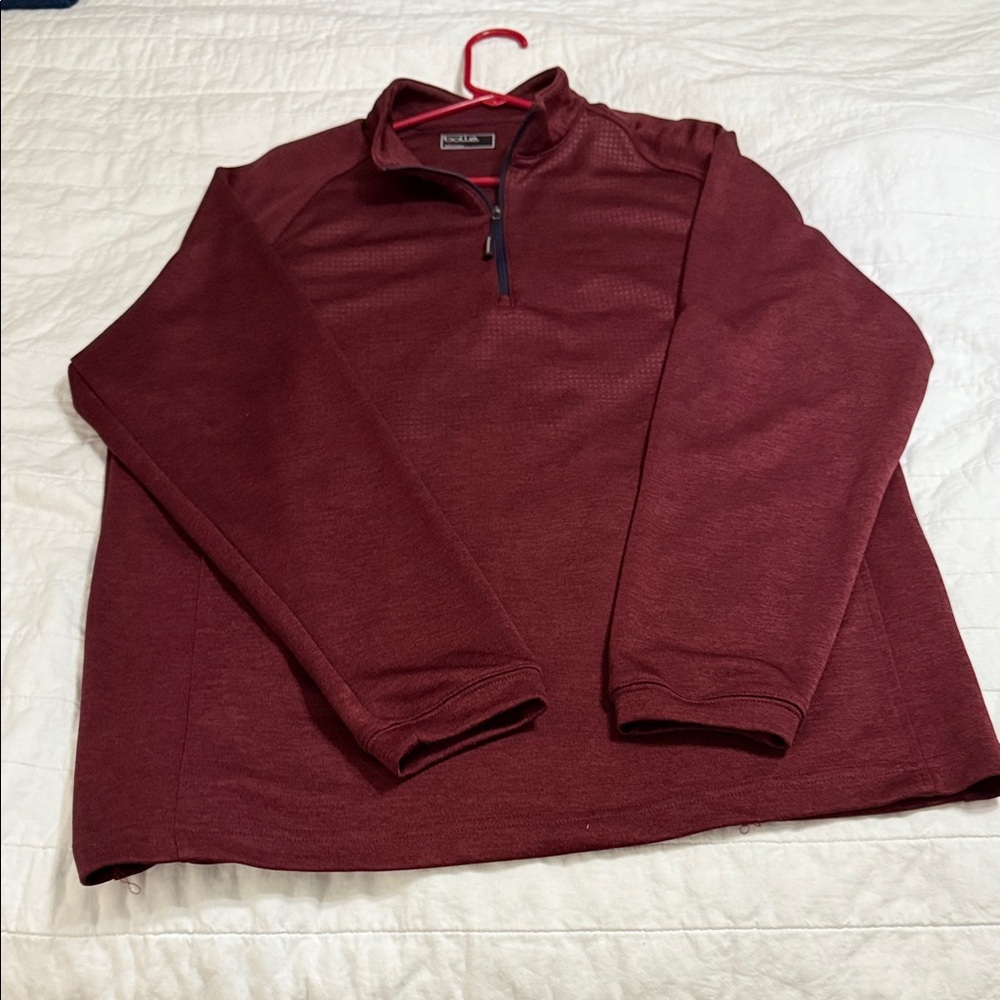 Bolle Men's Maroon Zip-Up Sweater: EXCELLENT CONDITION